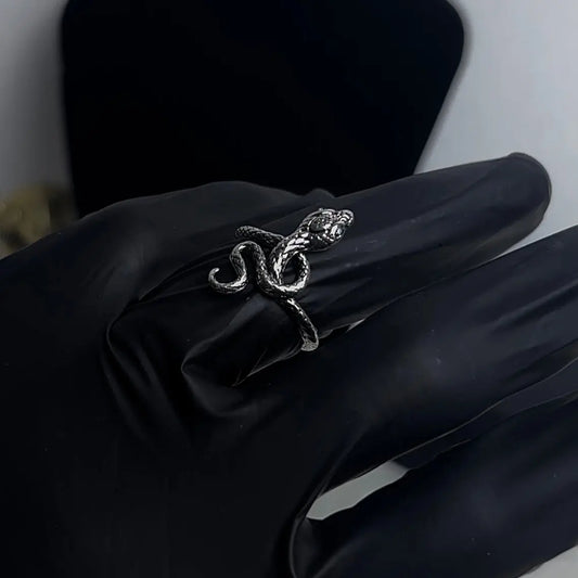 SILVER SERPENT RING